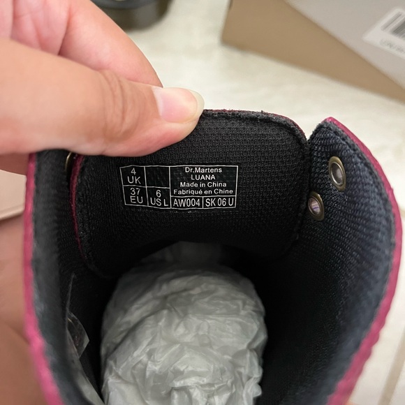 Dr. Martens Women's Burgundy Boots - Picture 7 of 7